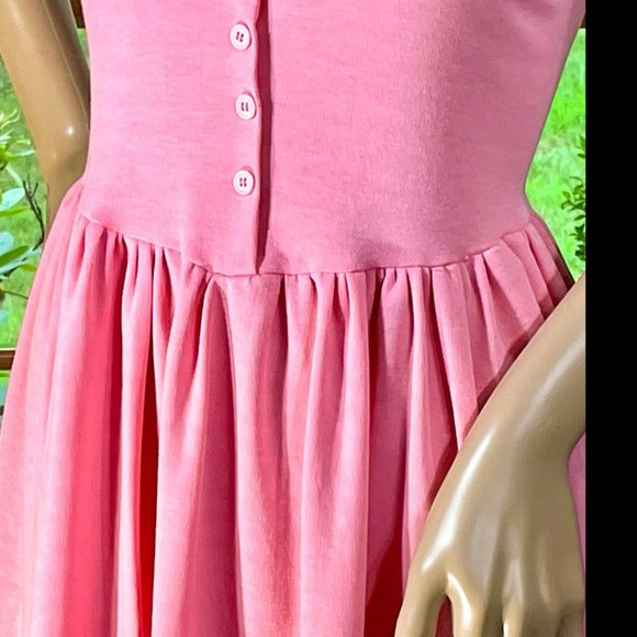 ▪️VTG▪️HANDMADE▪️1980's Pleated Sleeveless Midi Dress - Picture 5 of 8